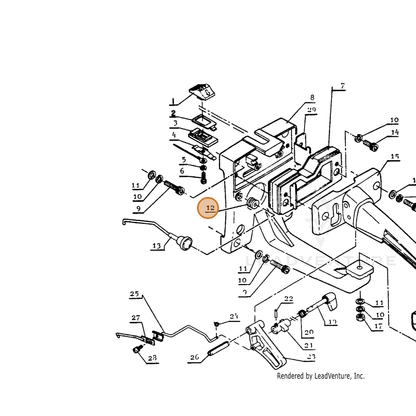 ECHO part 17881002831 — IPL diagram snippet (6x zoom, amber highlight)