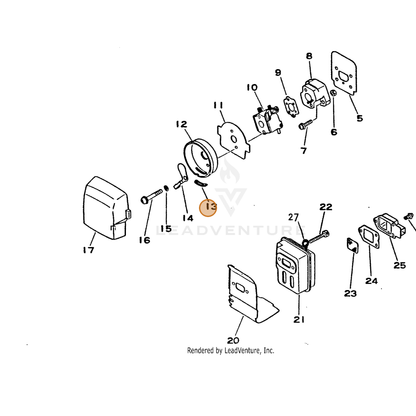 ECHO part 17881042030 — IPL diagram snippet (6x zoom, amber highlight)