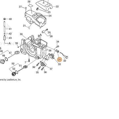 ECHO part 17881060930 — IPL diagram snippet (6x zoom, amber highlight)