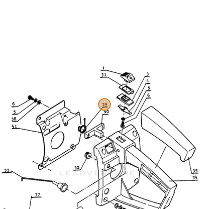 ECHO part 17981202830 — IPL diagram snippet (6x zoom, amber highlight)