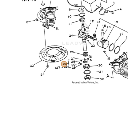 ECHO part 18000311620 — IPL diagram snippet (6x zoom, amber highlight)