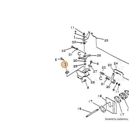 ECHO part 19005011620 — IPL diagram snippet (6x zoom, amber highlight)