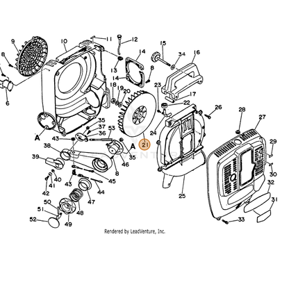 ECHO part 20001003460 — IPL diagram snippet (6x zoom, amber highlight)