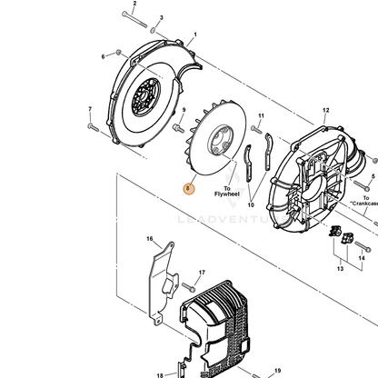 ECHO part 20001009861 — IPL diagram snippet (6x zoom, amber highlight)