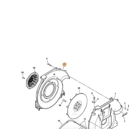 ECHO part 20010500761 — IPL diagram snippet (6x zoom, amber highlight)
