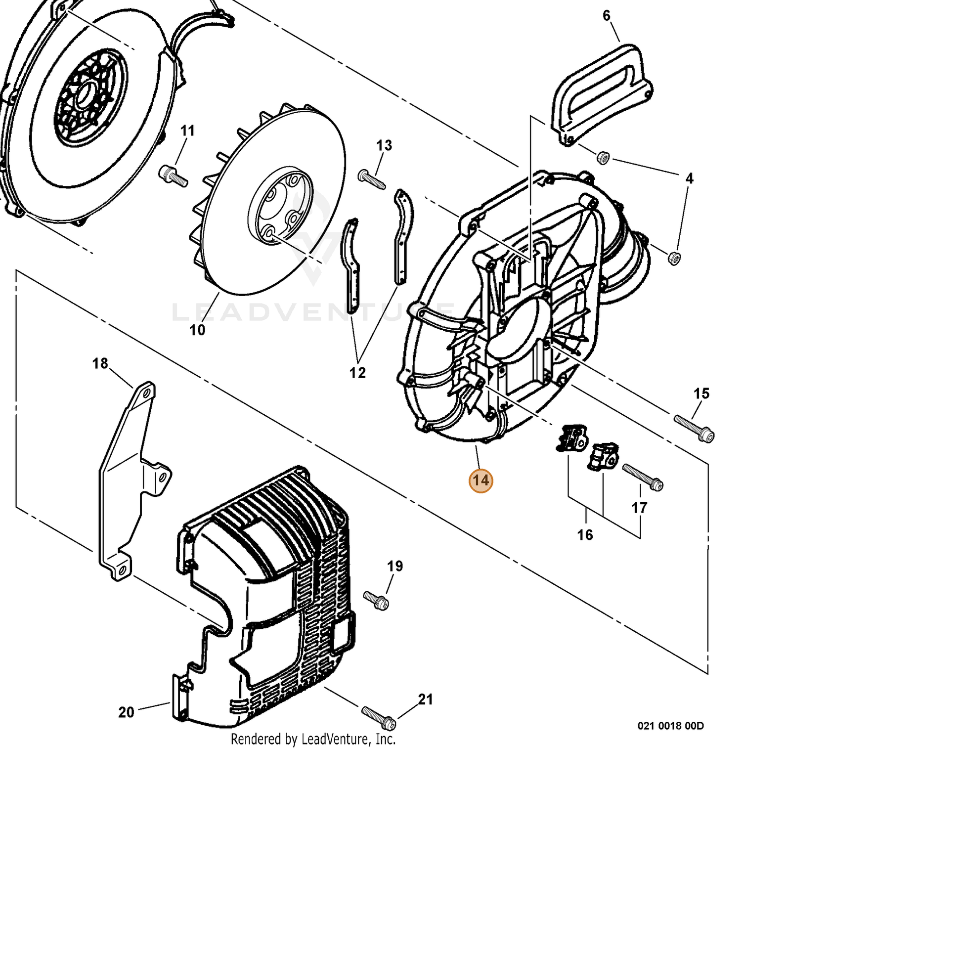 ECHO part 20010508260 — IPL diagram snippet (6x zoom, amber highlight)