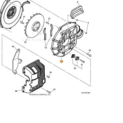 ECHO part 20010508260 — IPL diagram snippet (6x zoom, amber highlight)