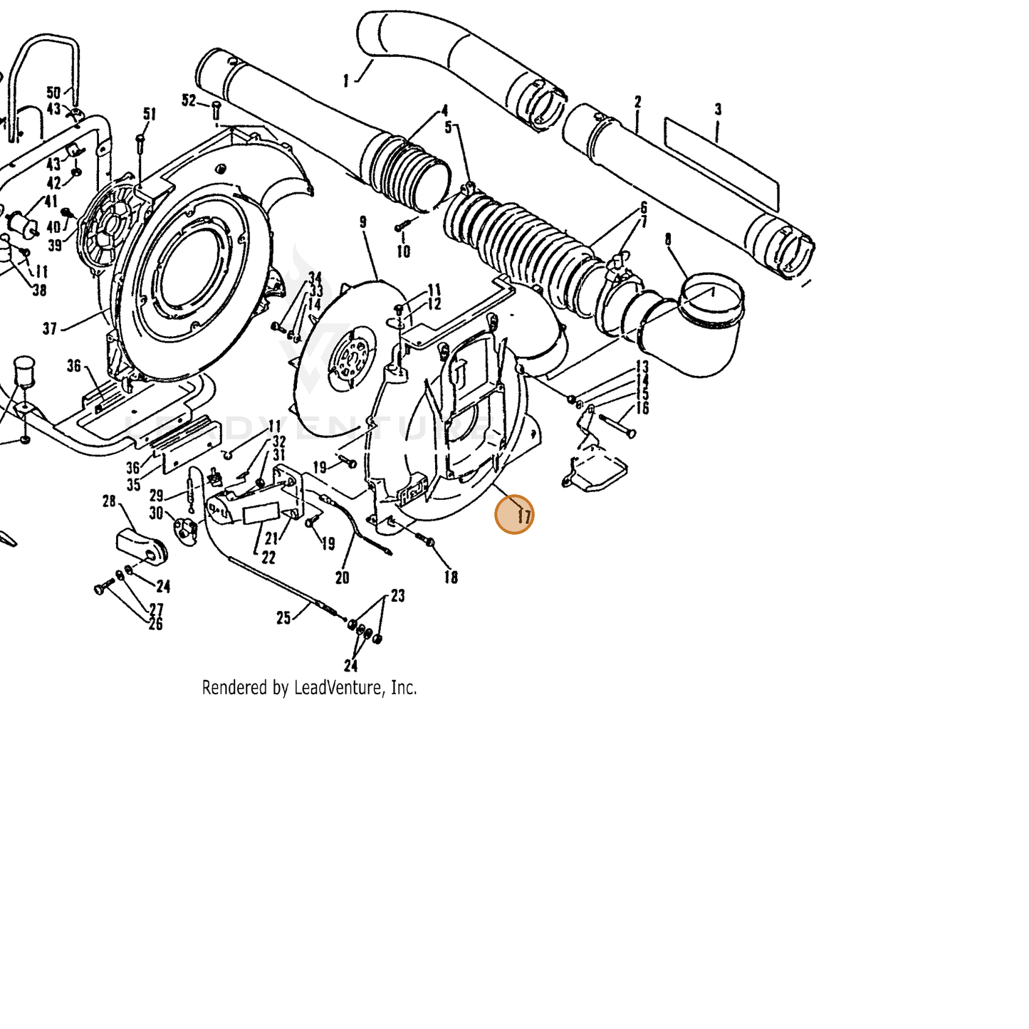 ECHO part 20010708062 — IPL diagram snippet (6x zoom, amber highlight)