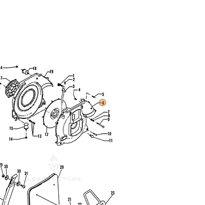 ECHO part 20011101810 — IPL diagram snippet (6x zoom, amber highlight)