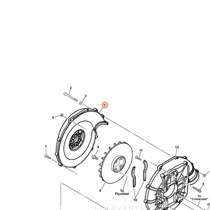 ECHO part 20011108267 — IPL diagram snippet (6x zoom, amber highlight)