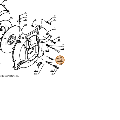 ECHO part 20011801110 — IPL diagram snippet (6x zoom, amber highlight)
