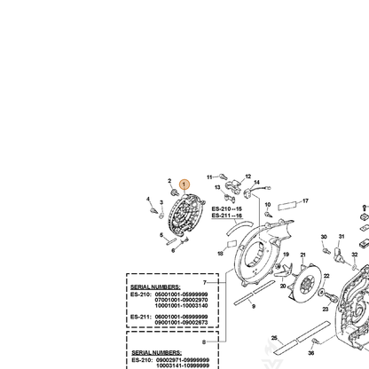ECHO part 20012420661 — IPL diagram snippet (6x zoom, amber highlight)