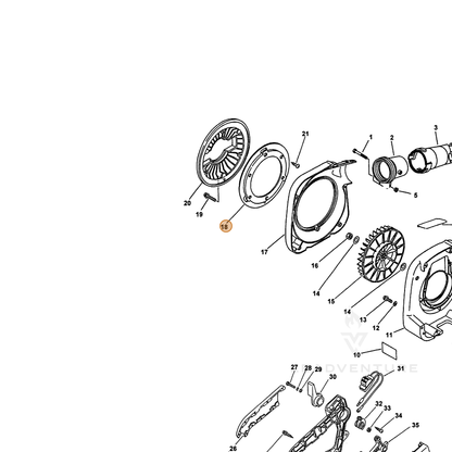 ECHO part 20014409560 — IPL diagram snippet (6x zoom, amber highlight)