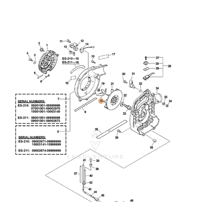 ECHO part 20018008761 — IPL diagram snippet (6x zoom, amber highlight)