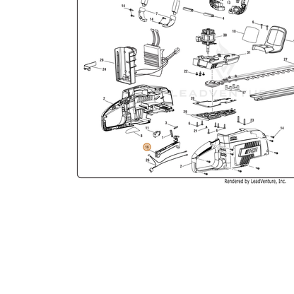 ECHO part 203467001 — IPL diagram snippet (6x zoom, amber highlight)