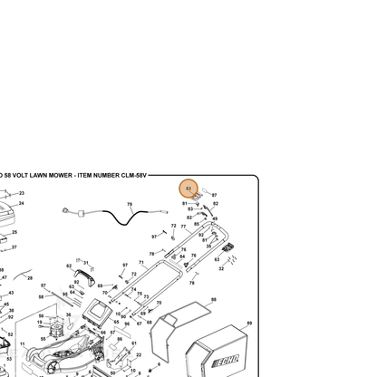 ECHO part 205507001 — IPL diagram snippet (6x zoom, amber highlight)