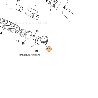 ECHO part 21001105510 — IPL diagram snippet (6x zoom, amber highlight)