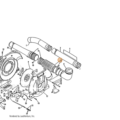 ECHO part 21001201112 — IPL diagram snippet (6x zoom, amber highlight)