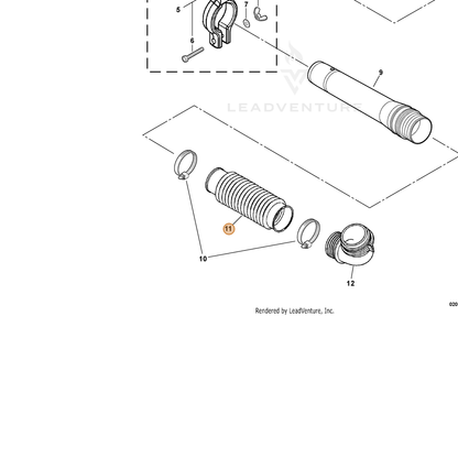ECHO part 21001308360 — IPL diagram snippet (6x zoom, amber highlight)