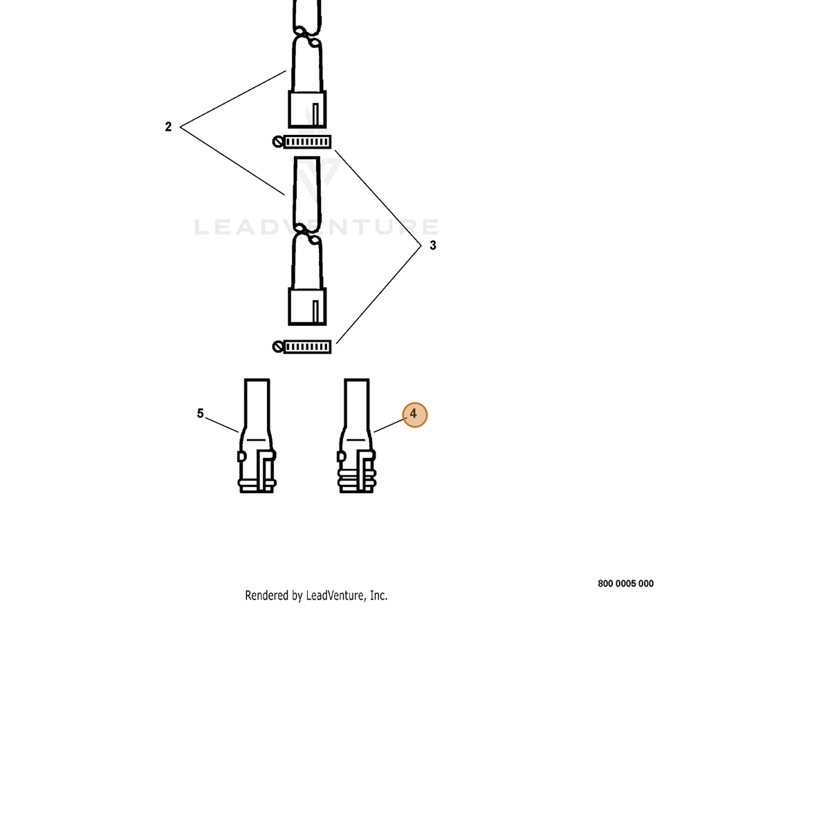 ECHO part 21002003460 — IPL diagram snippet (6x zoom, amber highlight)