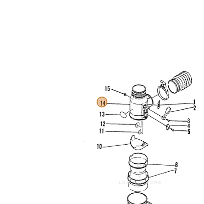 ECHO part 21501101961 — IPL diagram snippet (6x zoom, amber highlight)