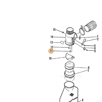 ECHO part 21501601860 — IPL diagram snippet (6x zoom, amber highlight)
