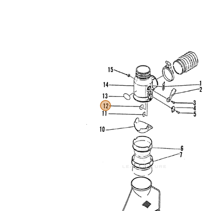 ECHO part 21511201860 — IPL diagram snippet (6x zoom, amber highlight)