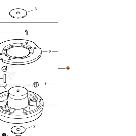 Echo part 21560056 — IPL diagram snippet (6x zoom, amber highlight)