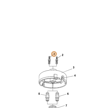 ECHO part 215615 — IPL diagram snippet (6x zoom, amber highlight)