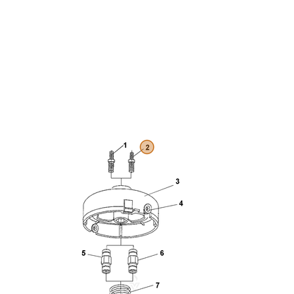 ECHO part 215616 — IPL diagram snippet (6x zoom, amber highlight)