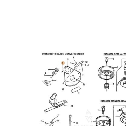 ECHO part 215705 — IPL diagram snippet (6x zoom, amber highlight)