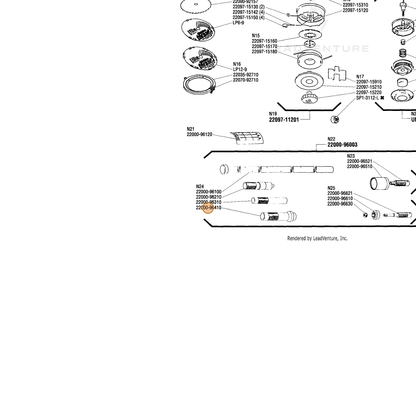 ECHO part 22000-96410 — IPL diagram snippet (6x zoom, amber highlight)