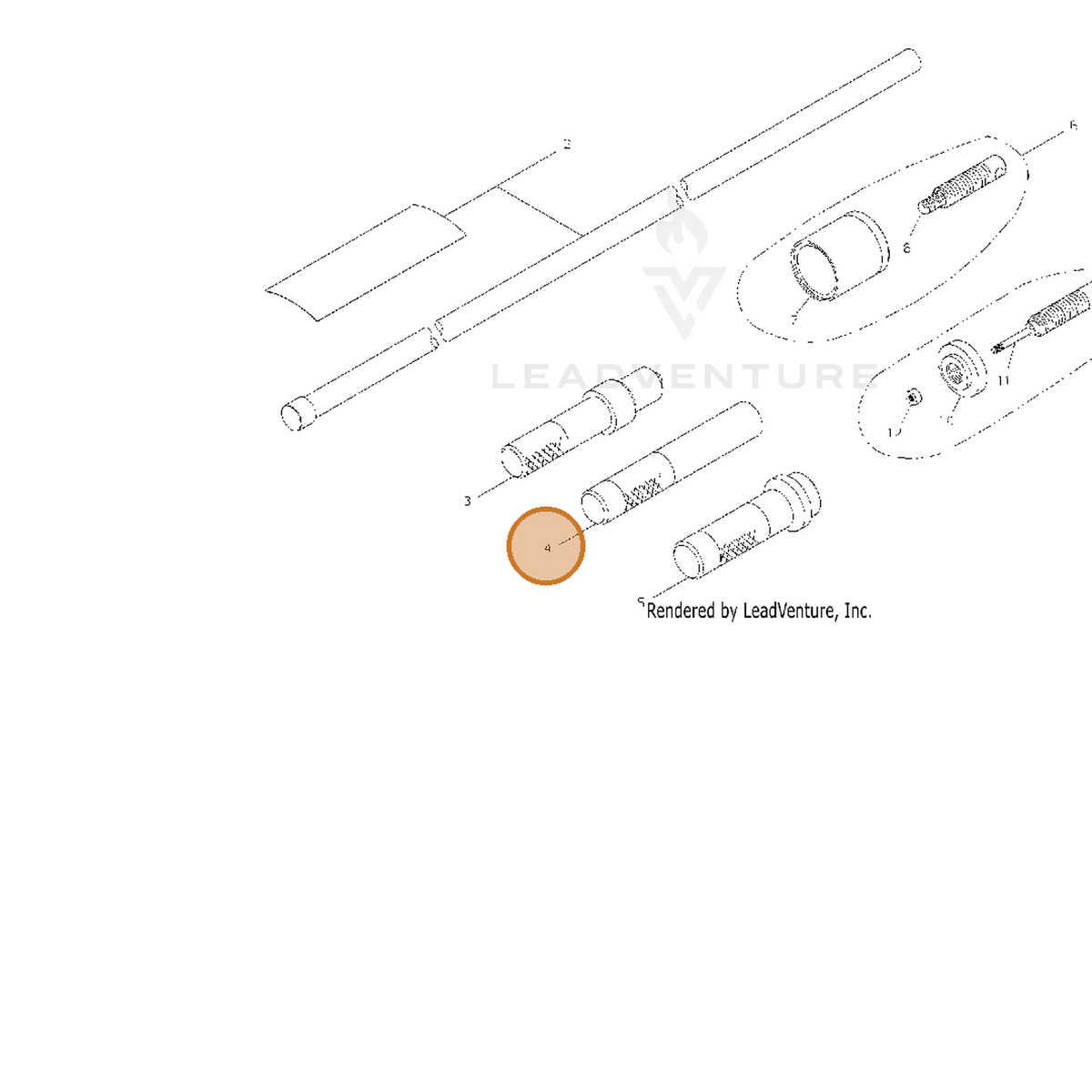 ECHO part 22015-96310 — IPL diagram snippet (6x zoom, amber highlight)