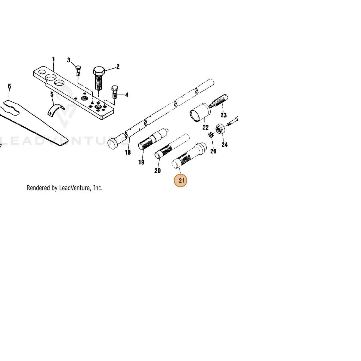ECHO part 22015-96410 — IPL diagram snippet (6x zoom, amber highlight)