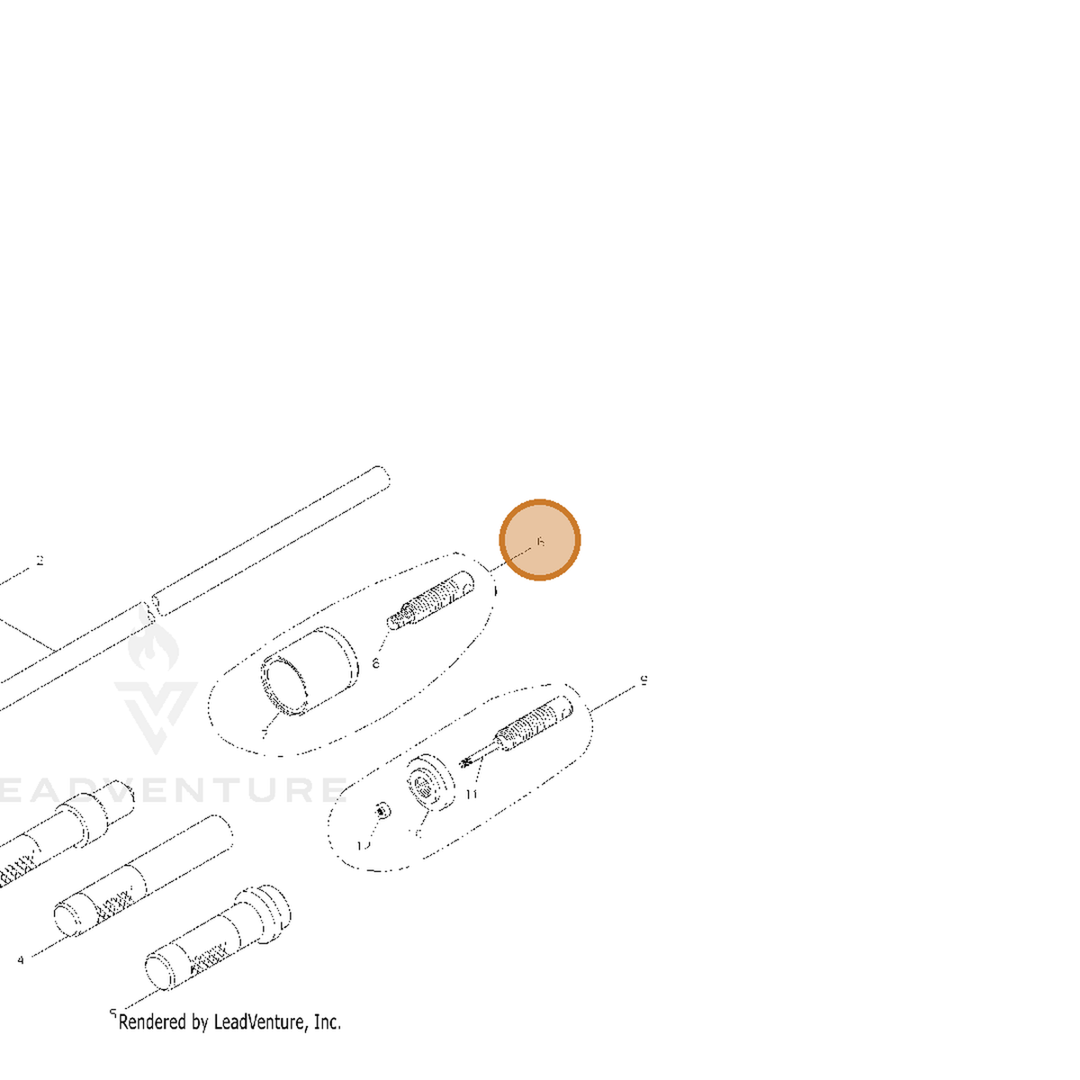 ECHO part 22015-96500 — IPL diagram snippet (6x zoom, amber highlight)