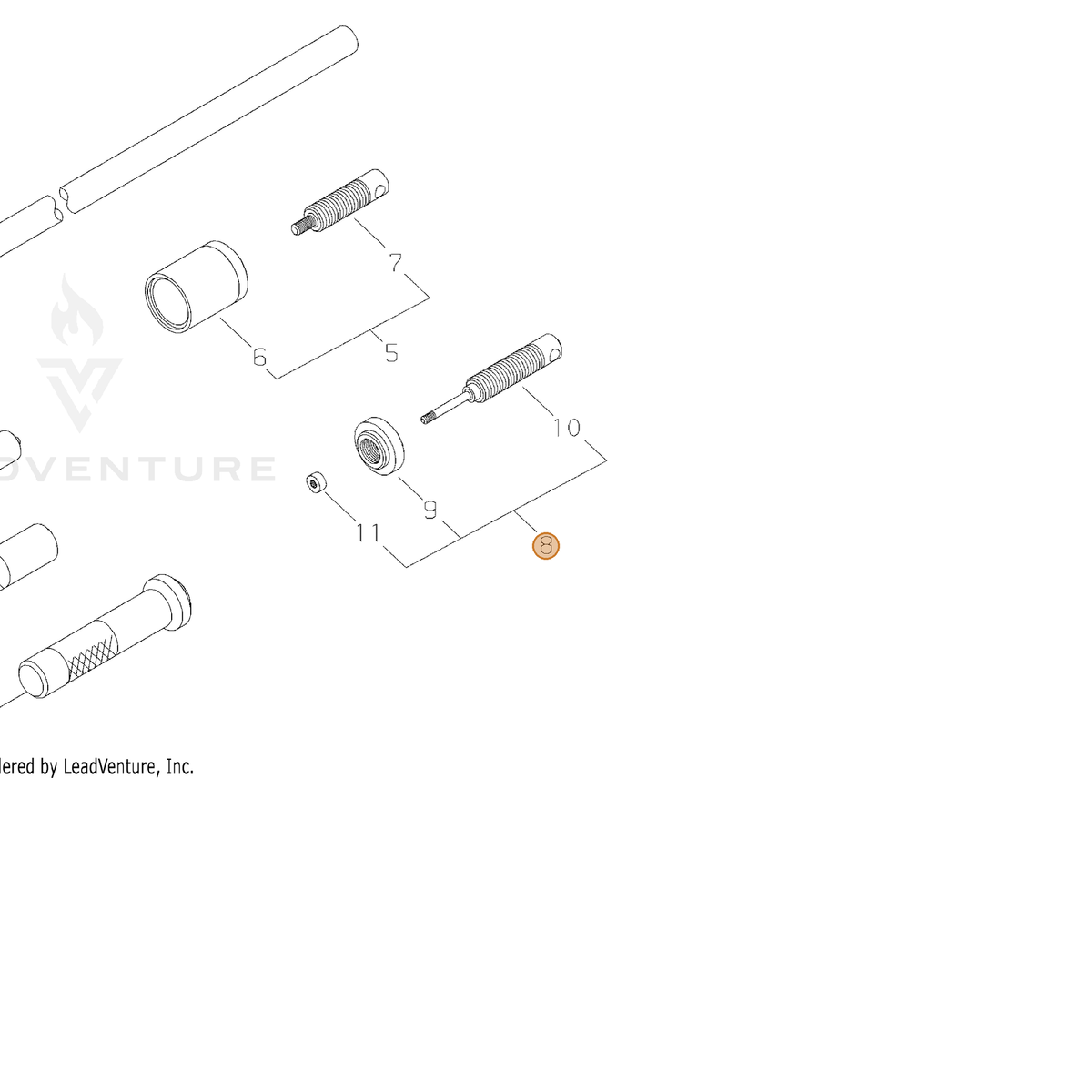ECHO part 22035-96600 — IPL diagram snippet (6x zoom, amber highlight)