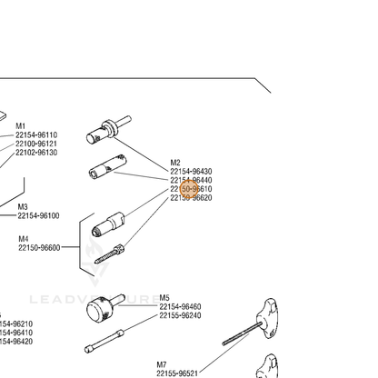 ECHO part 22150-96610 — IPL diagram snippet (6x zoom, amber highlight)