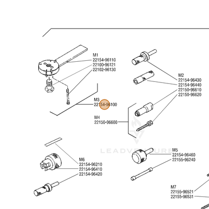 ECHO part 22154-96100 — IPL diagram snippet (6x zoom, amber highlight)