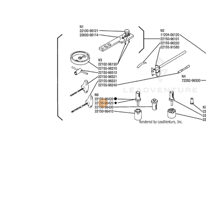 ECHO part 22155-96420 — IPL diagram snippet (6x zoom, amber highlight)