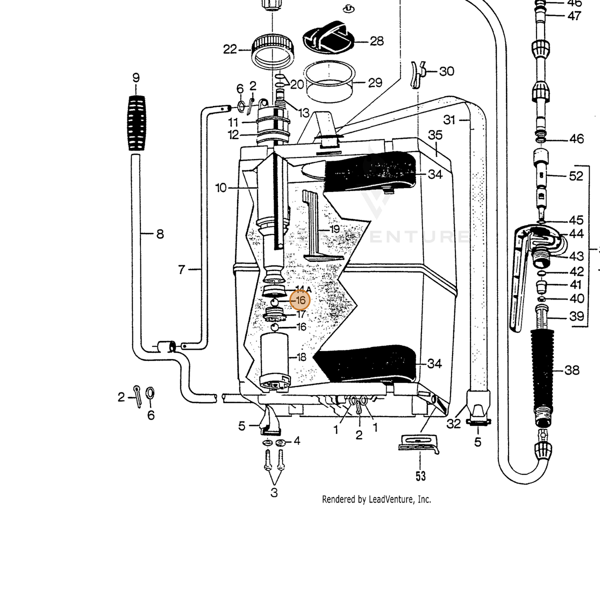 ECHO part 222008902 — IPL diagram snippet (6x zoom, amber highlight)