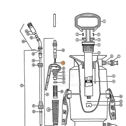 ECHO part 222315906 — IPL diagram snippet (6x zoom, amber highlight)