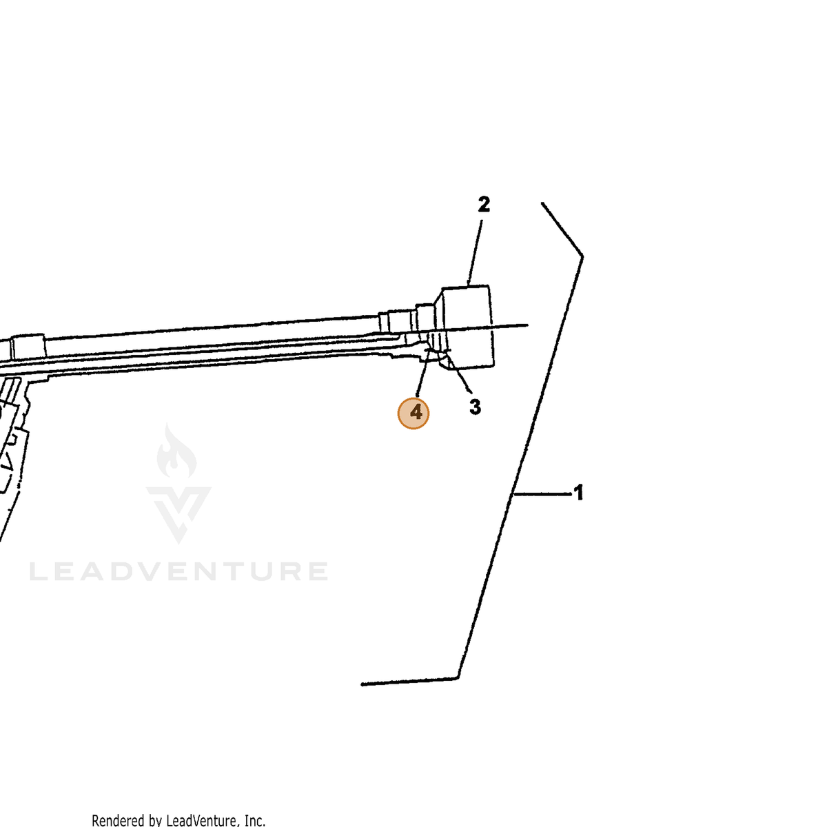 ECHO part 22410710610 — IPL diagram snippet (6x zoom, amber highlight)