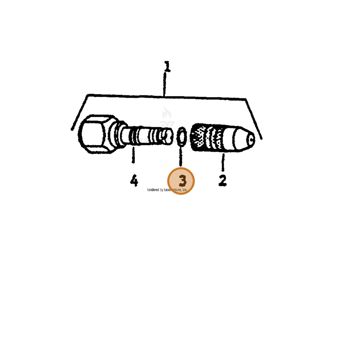 ECHO part 22412610610 — IPL diagram snippet (6x zoom, amber highlight)