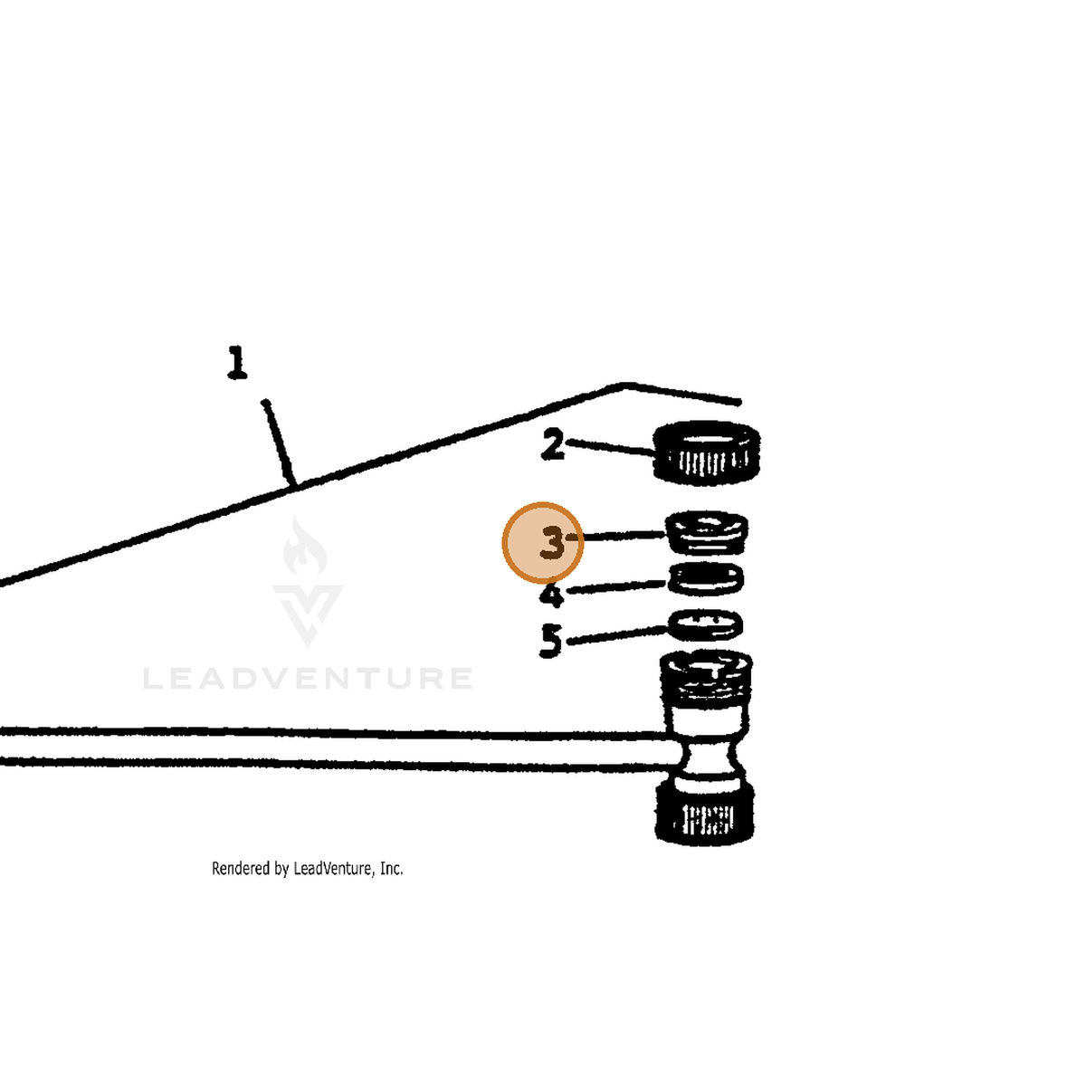 ECHO part 22412910810 — IPL diagram snippet (6x zoom, amber highlight)