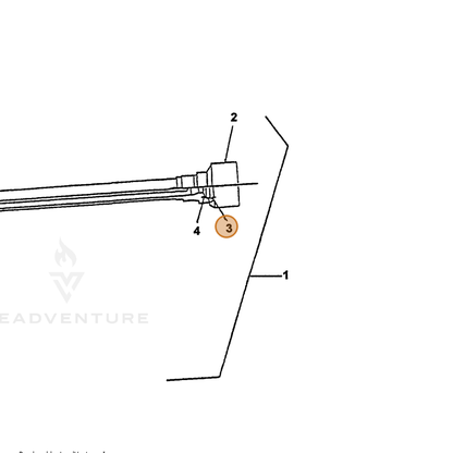 ECHO part 22413510610 — IPL diagram snippet (6x zoom, amber highlight)