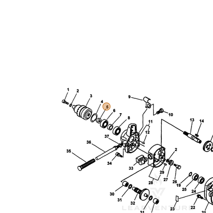 ECHO part 22431920960 — IPL diagram snippet (6x zoom, amber highlight)
