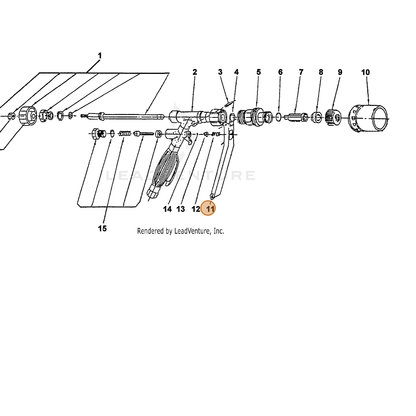 ECHO part 22441010510 — IPL diagram snippet (6x zoom, amber highlight)