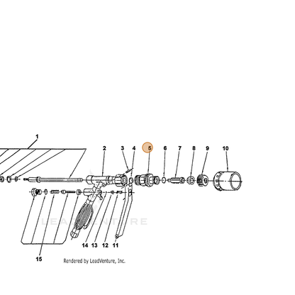 ECHO part 22442210610 — IPL diagram snippet (6x zoom, amber highlight)