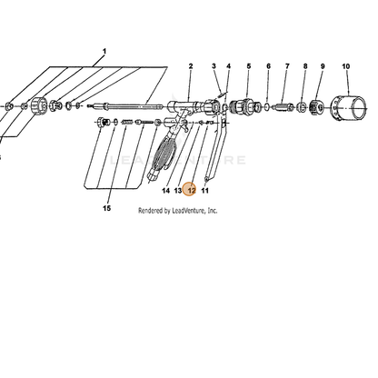 ECHO part 22442310510 — IPL diagram snippet (6x zoom, amber highlight)