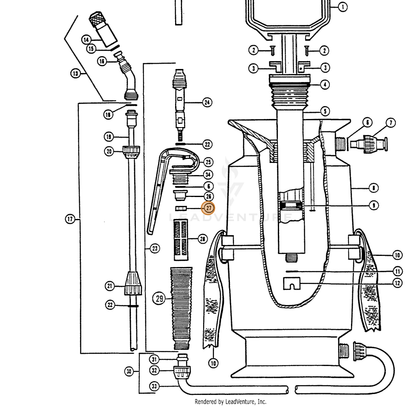ECHO part 226200006 — IPL diagram snippet (6x zoom, amber highlight)